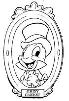 coloriage portrait de jiminy cricket